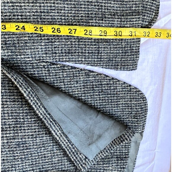 Harris Tweed Vintage Sport Coat Andhurst Gray Check Fleck Scottish Wool 38 40 - Picture 11 of 15